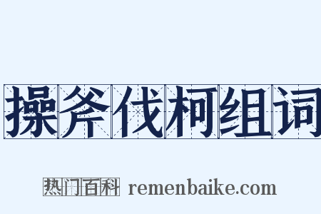 操斧伐柯组词是什么意思的图片